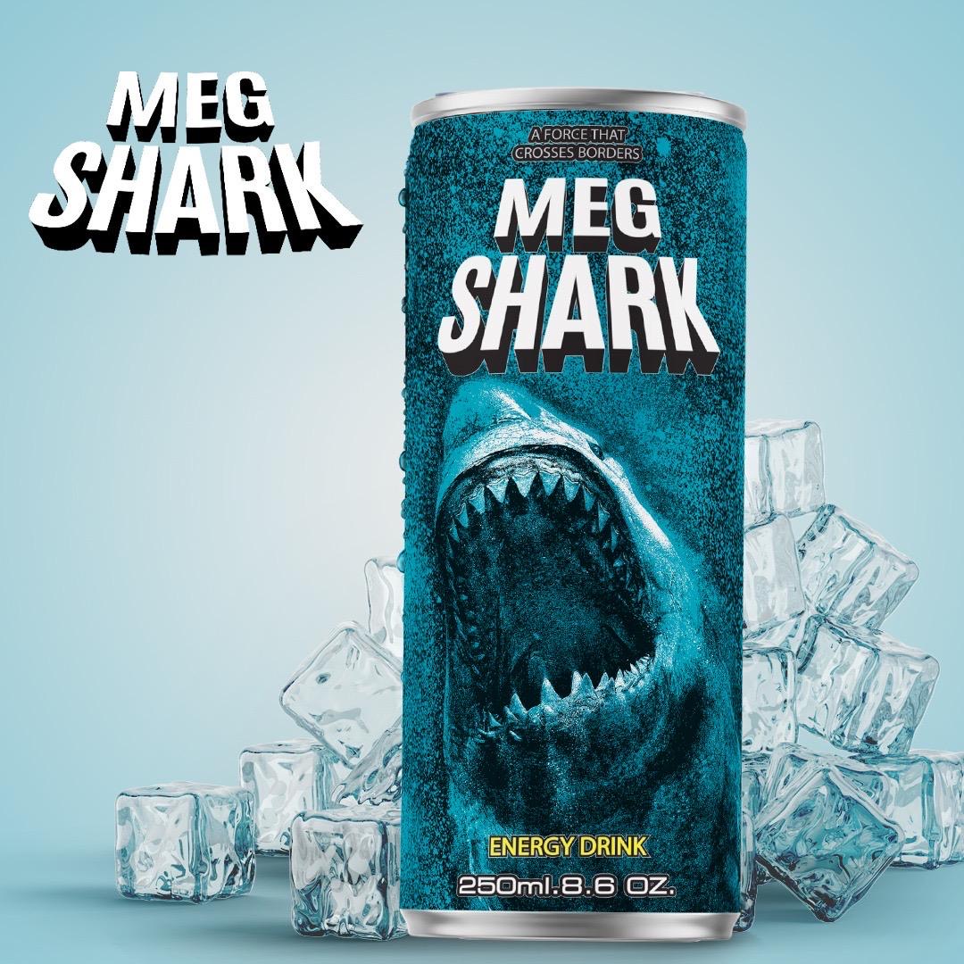Meg Shark energy drink with ice