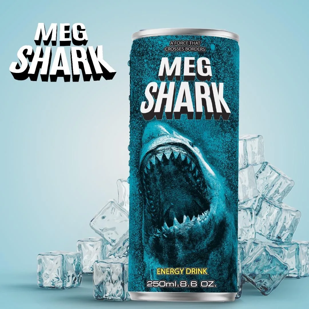 Meg Shark energy drink with ice